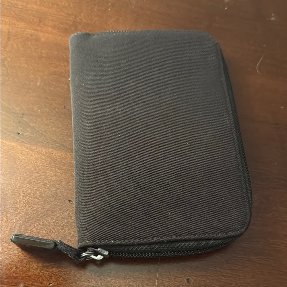 Ferragamo Nylon and lambskin Zip Around Travel Wallet